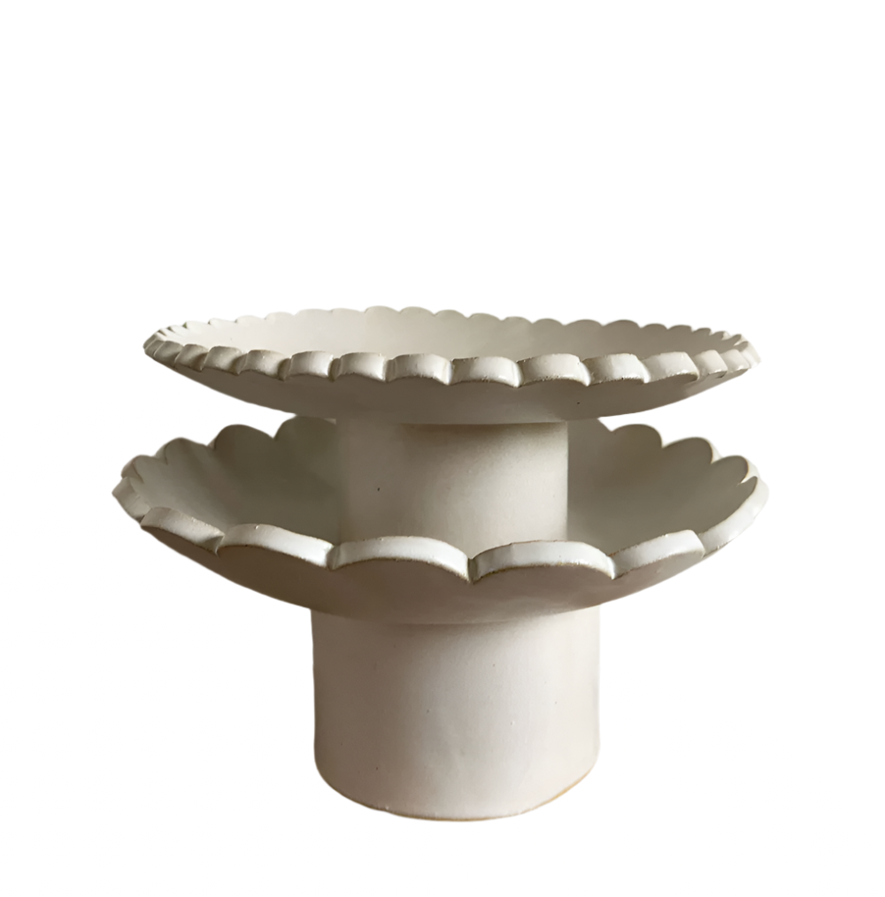 Scalloped Pedestal Bowls