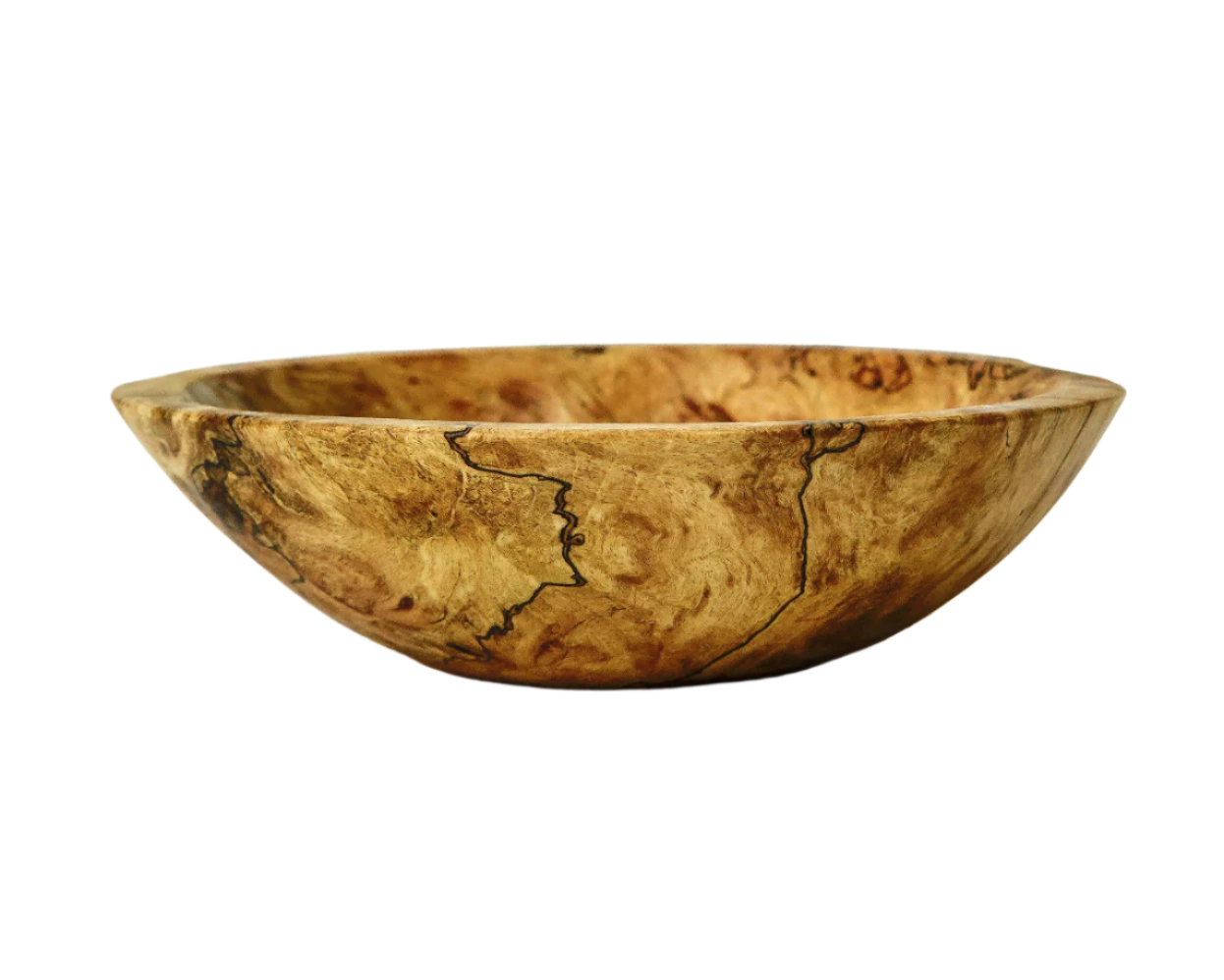 Spalted Maple Round Bowl - 10"
