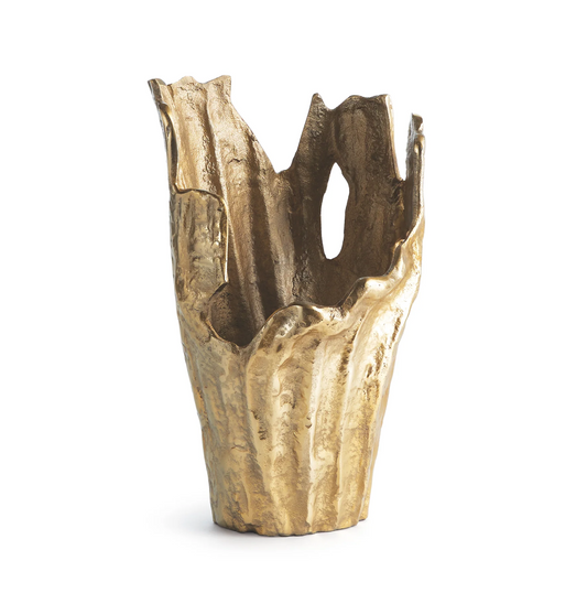 Gold Tree Bark Vase