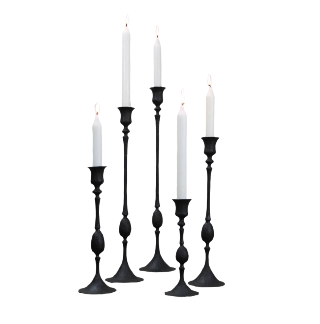 Black Taper Candle Holders - 5 sizes