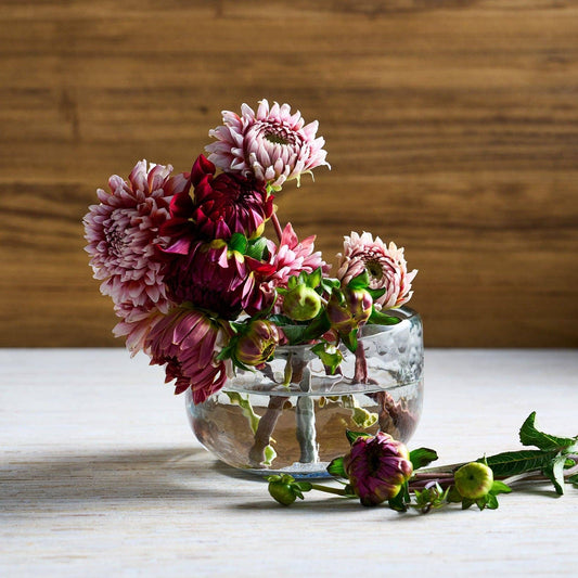 Floral Flower Frog Vase - Low