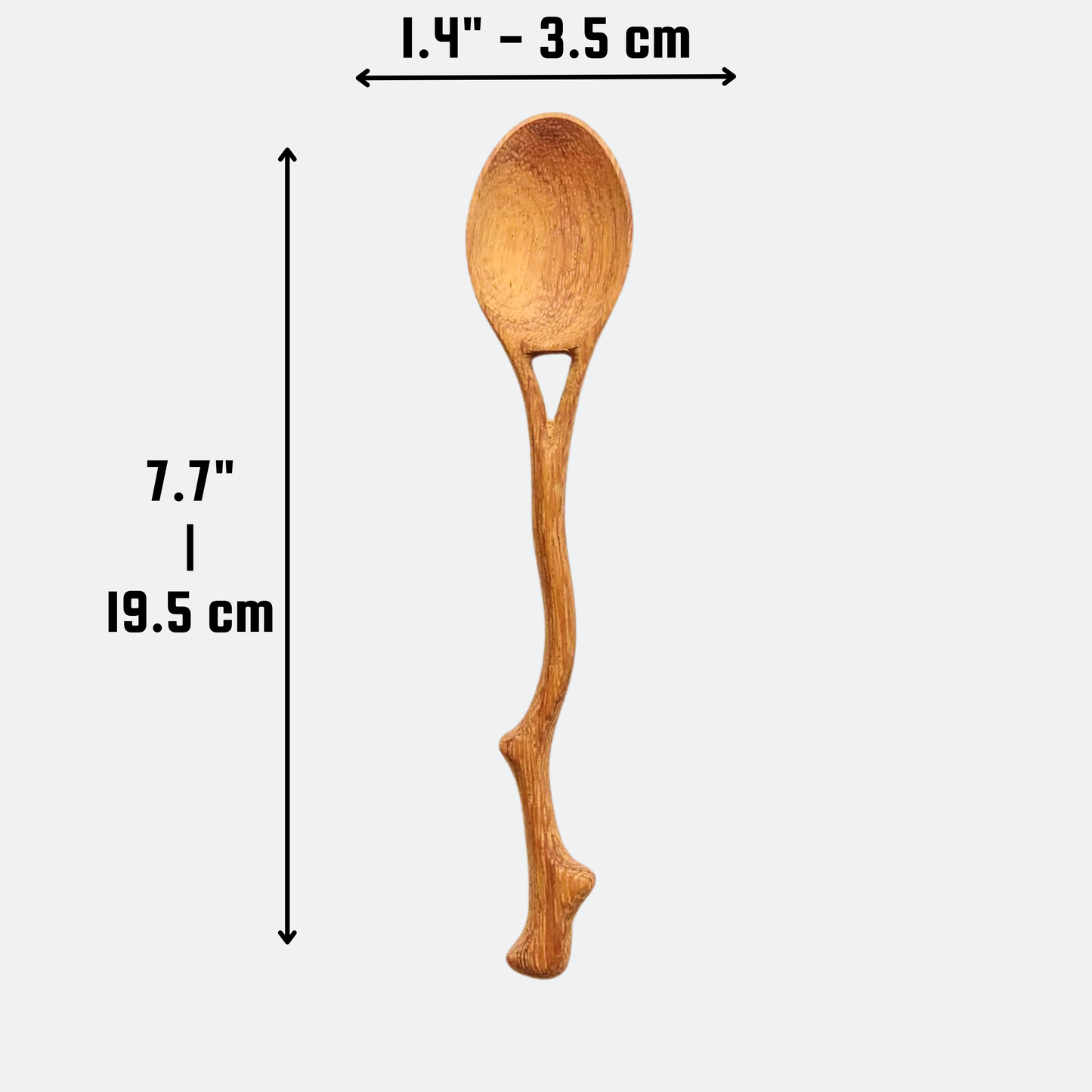 Wooden Hand-Carved Spoon - Tree Branch
