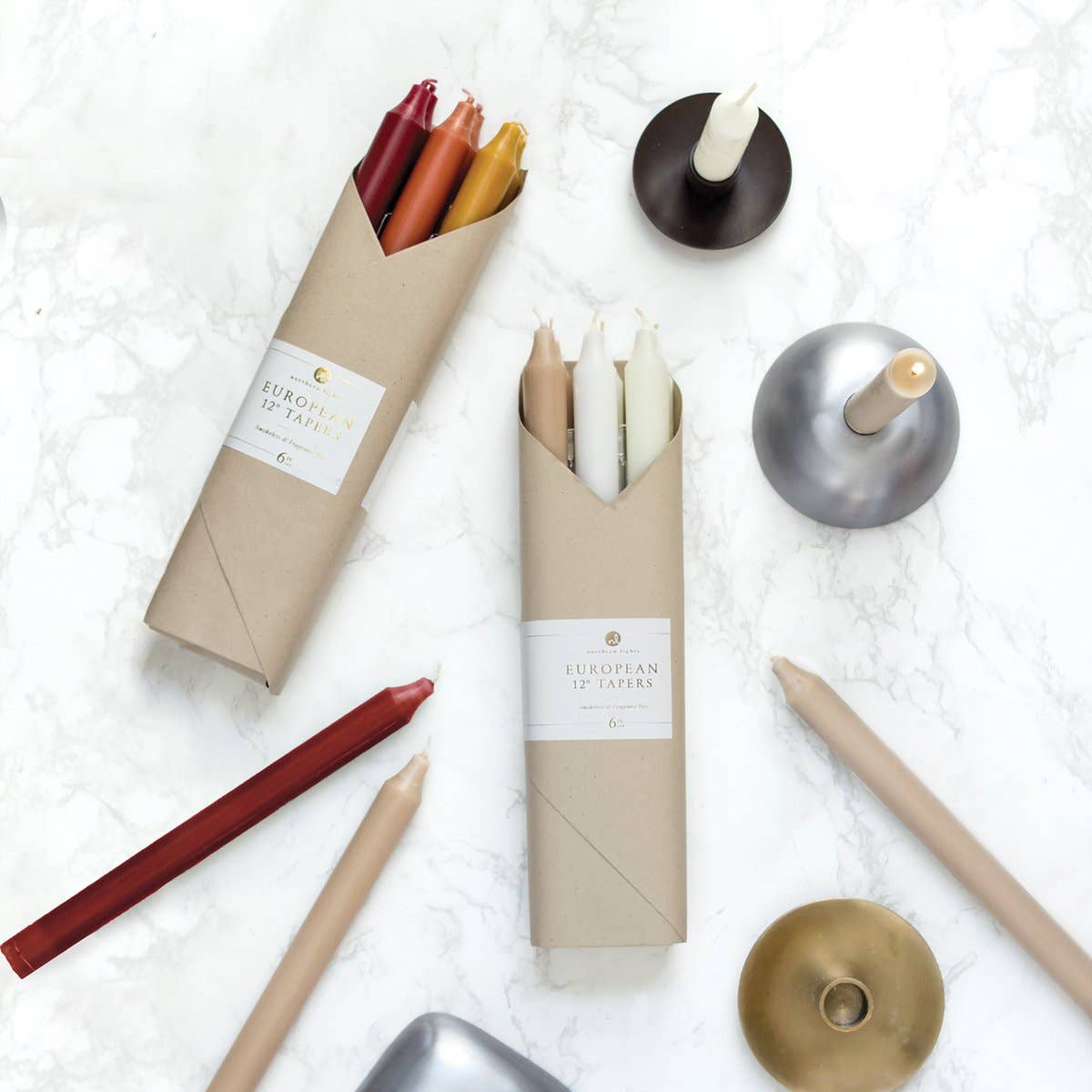 European 12" Tapers Gift Set