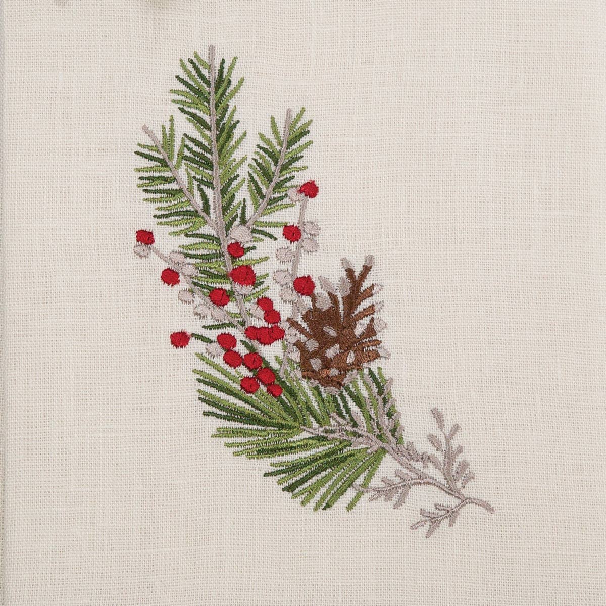 Sprig Linen Towel - Christmas
