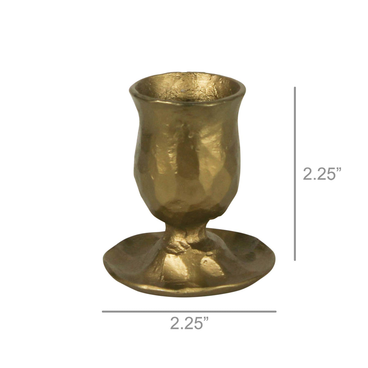 Low Brass Tulip Taper Candle Holder