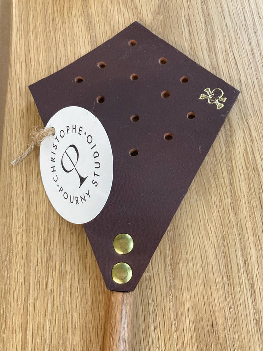 Leather with Brass Fly Swatter