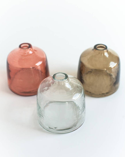 Bella Hand Blown Hammered Glass Bud Vase