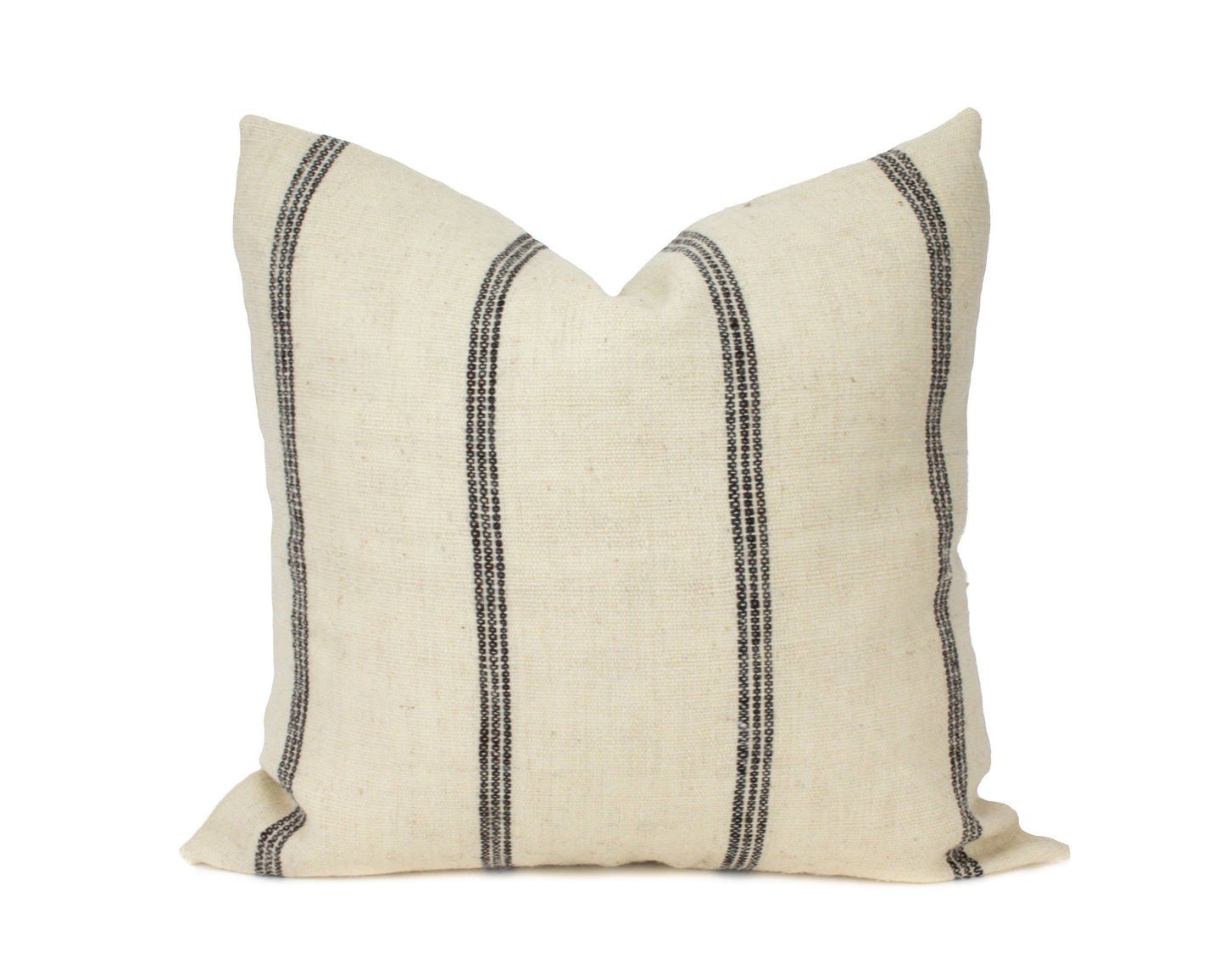 Priya - 24" Ivory Indian Wool Pillow Cover