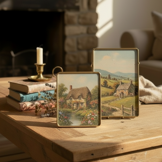 Industrial Brass Photo Frame 4x6