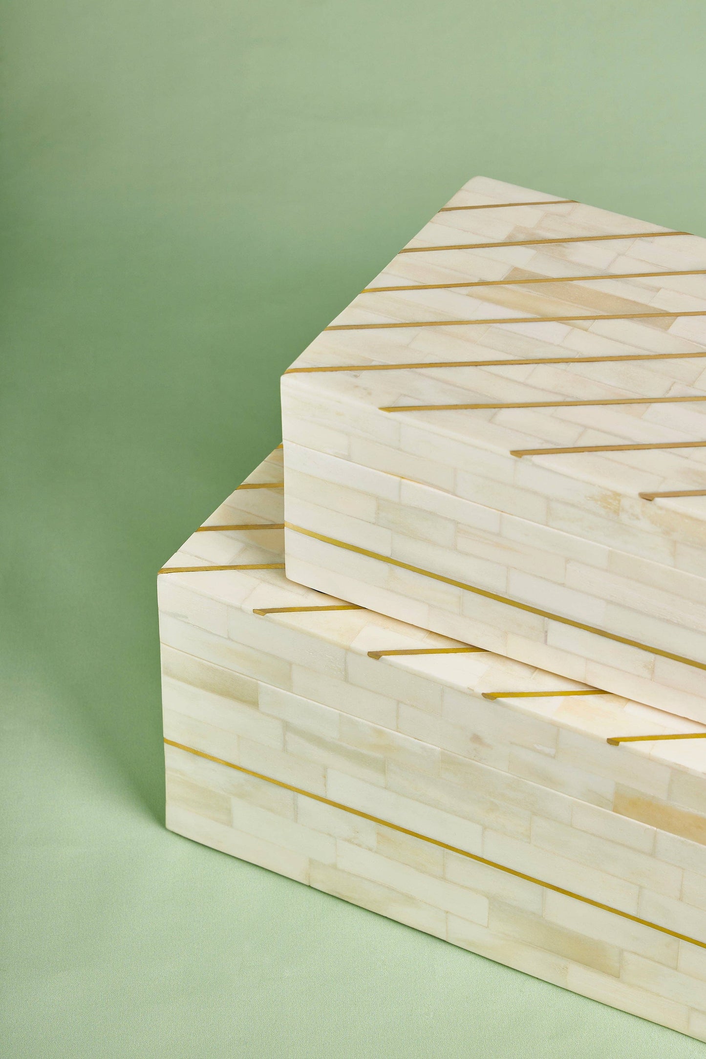 Bone and Brass Decorative Boxes