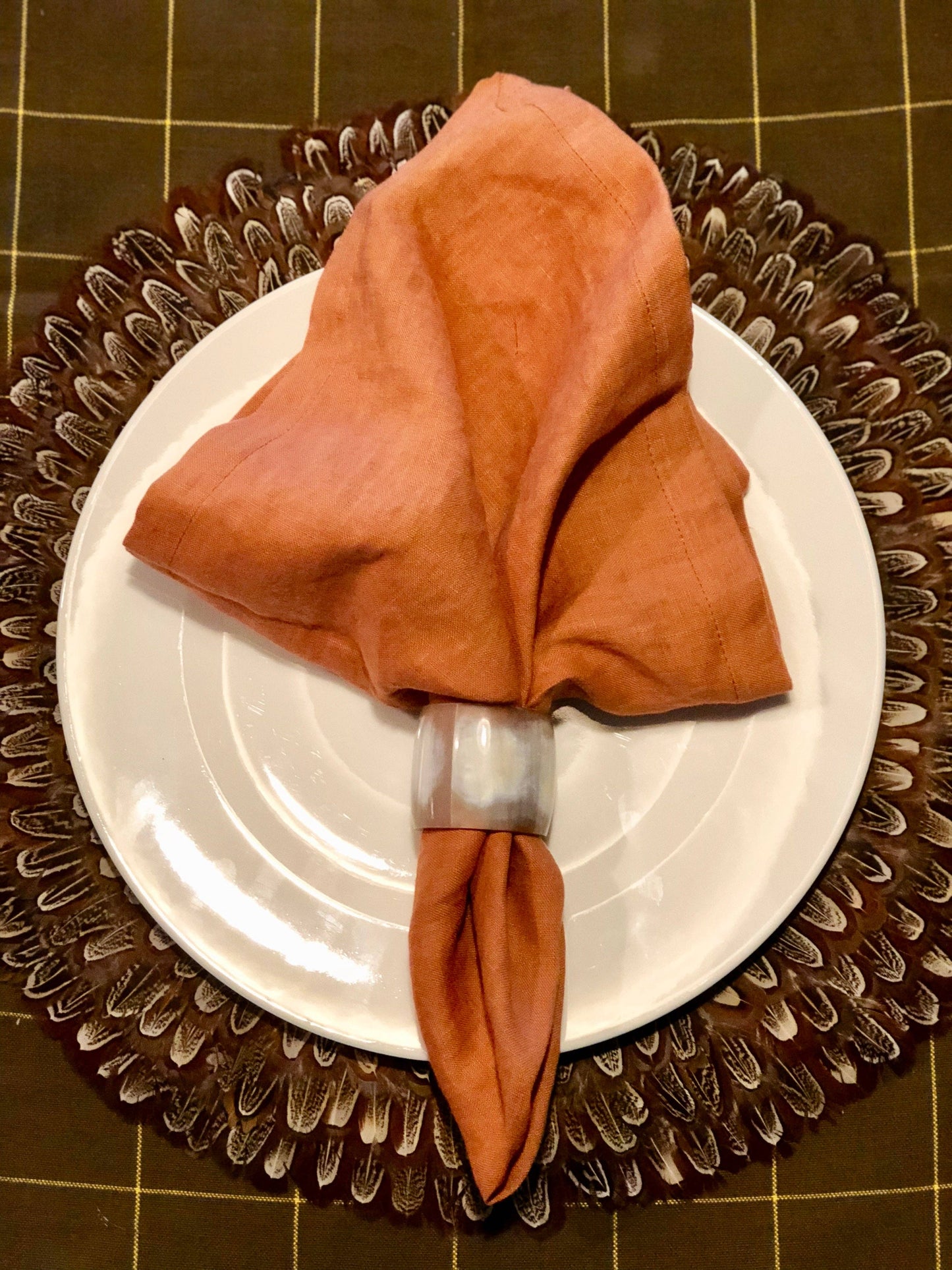 Placemats, Natural Pheasant Feather