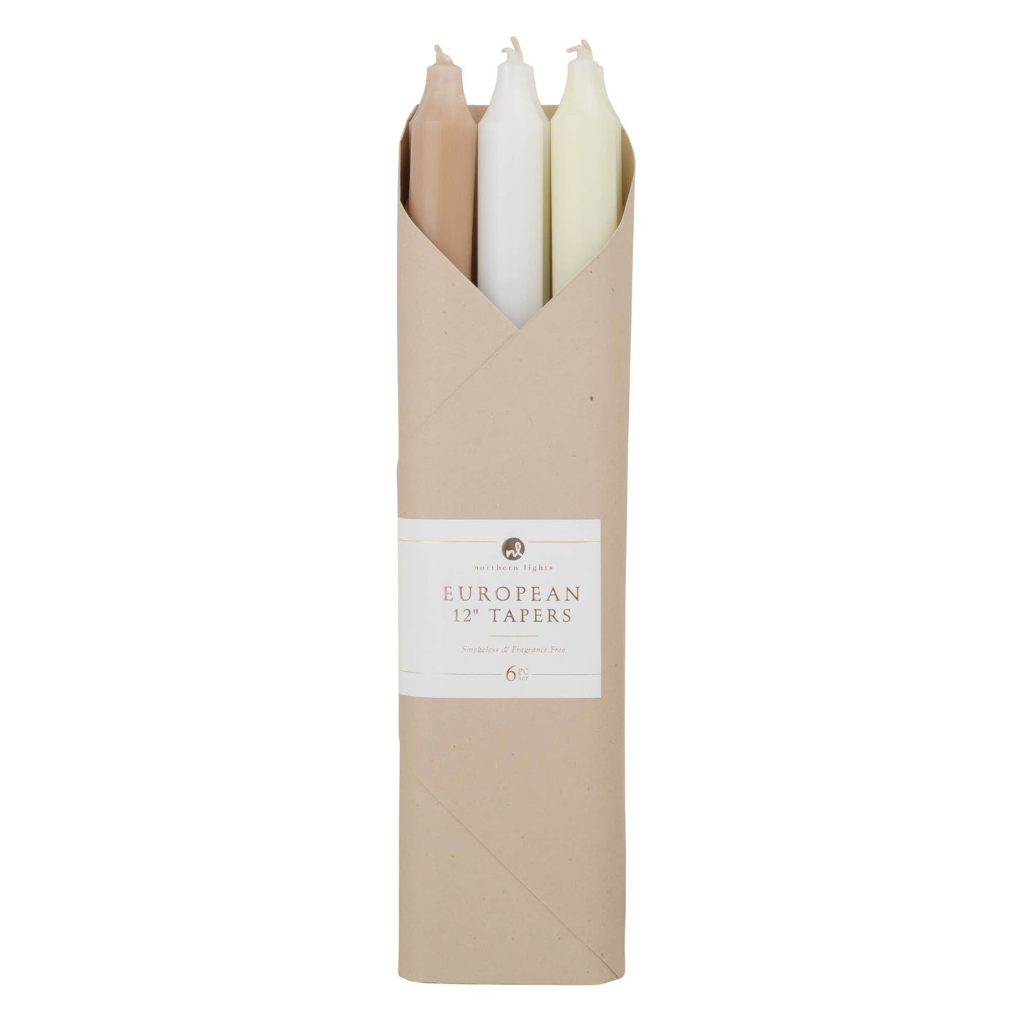 European 12" Taper Candles Set of 6