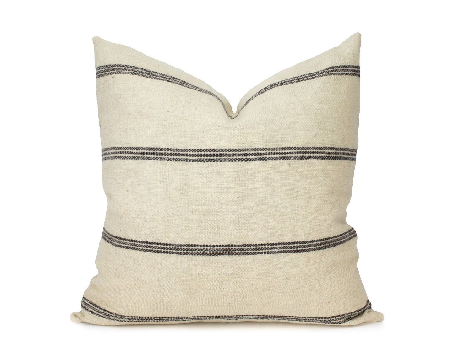 Priya - 24" Ivory Indian Wool Pillow Cover