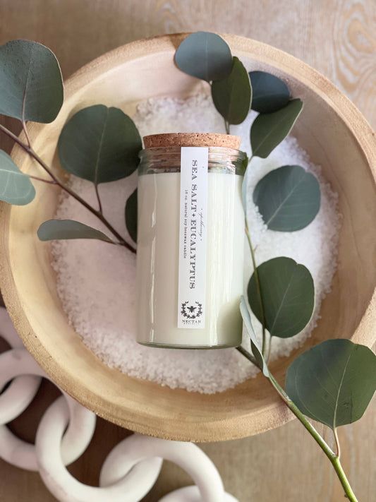 Sea Salt + Eucalyptus : Apothecary Candle