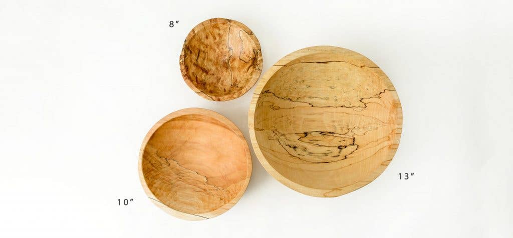 Spalted Maple Round Bowl - 10"