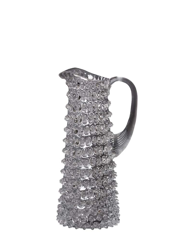 High Clear Hobnail Pitcher