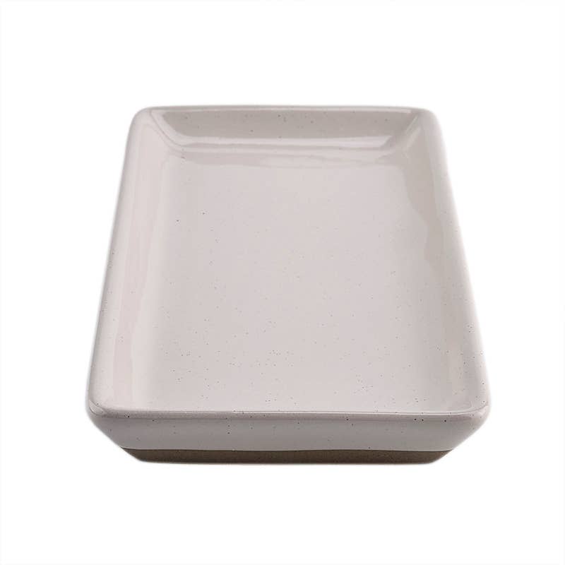 Cream Stoneware Tray