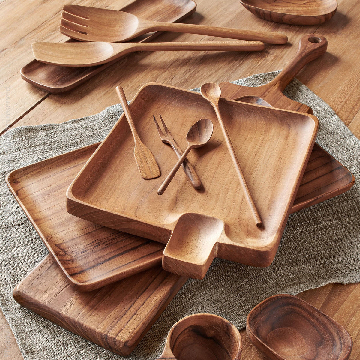 Teak Serving Fork