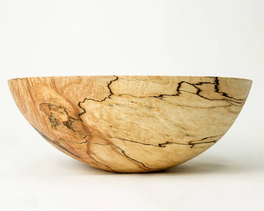 Spalted Maple Round Bowl - 13"