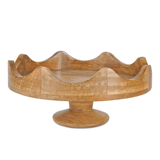 Scalloped Pedestal Fruit Stand