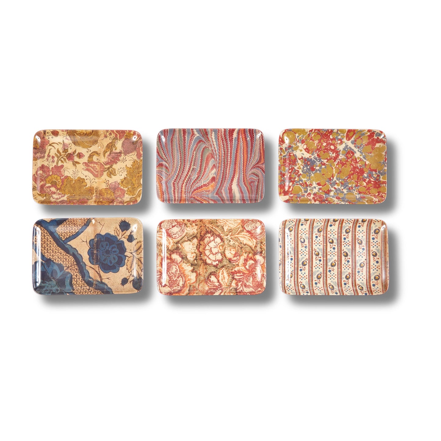 Antique Wallpaper Valet Trays