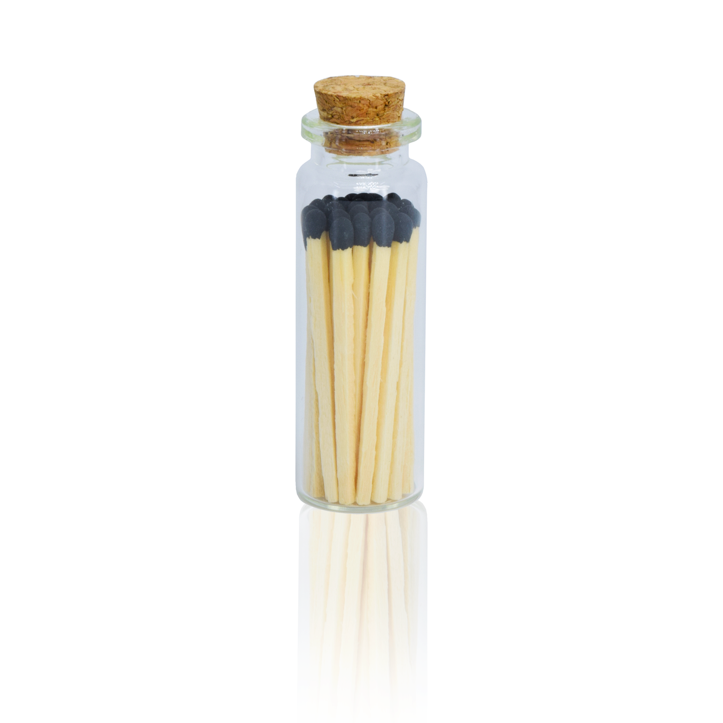 Small Match Bottles - Safety Matches in Jars - Black