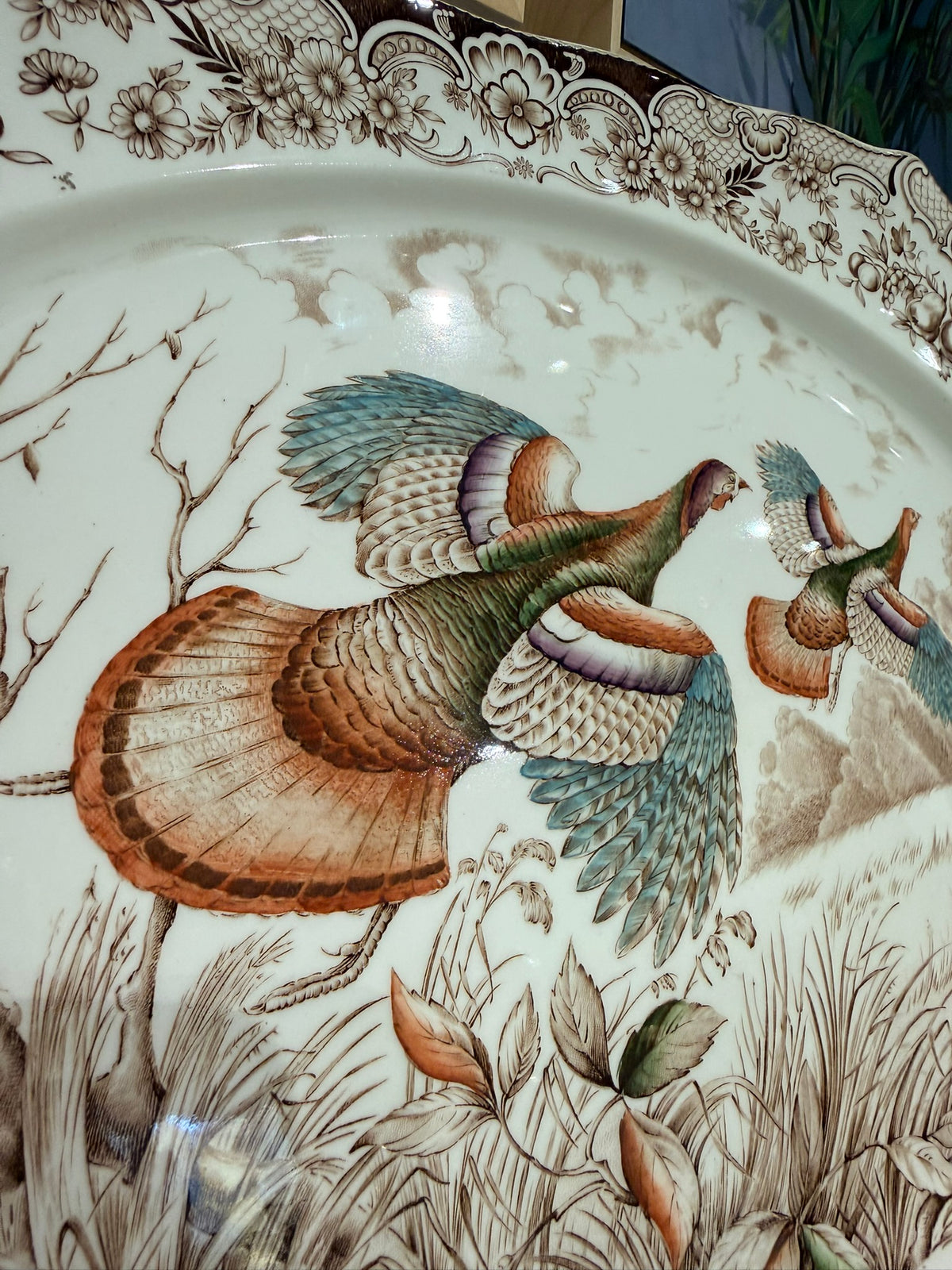 Vintage - Johnson Brothers "Wild Turkeys Flying" Platter