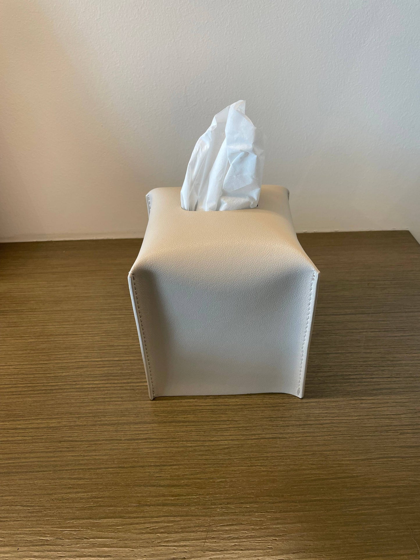 Faux Leather Tissue Box