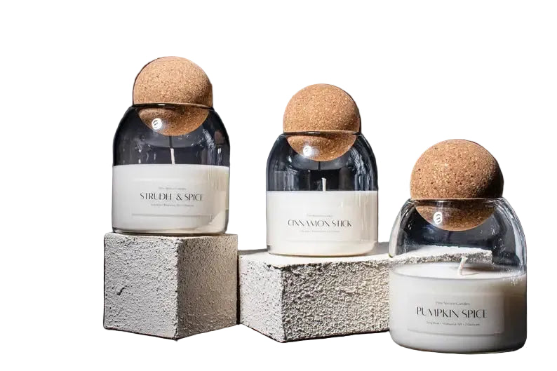 Cork Ball Jar Candle