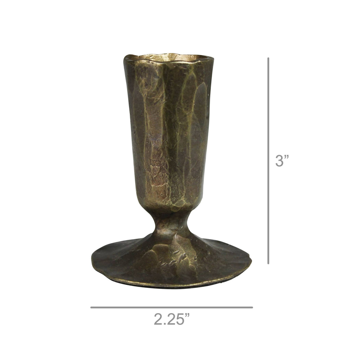 Short Brass Urn Taper Candle Holder