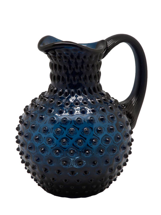 Blue Hobhail Pitcher