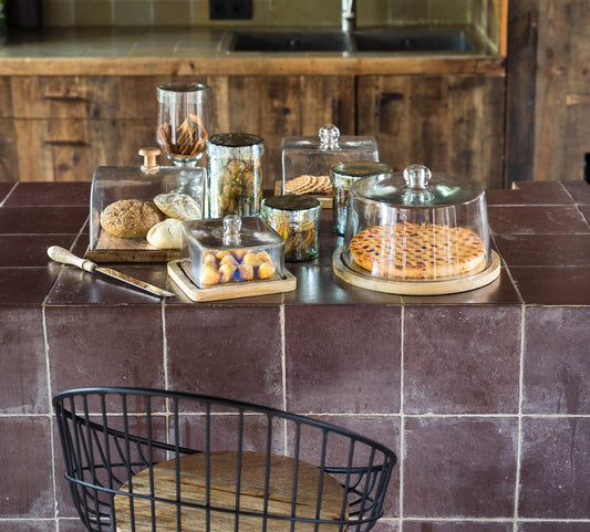 Square Wooden Tray with Cover