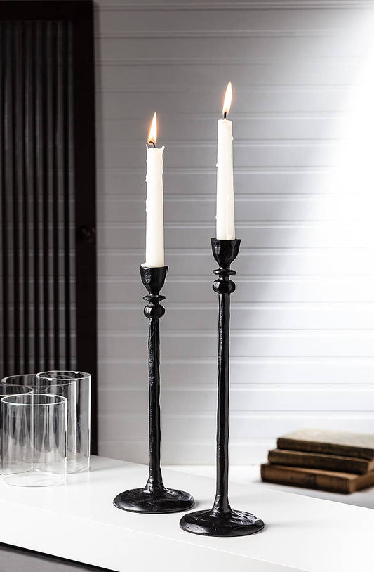 Forge Style Black Taper Holder