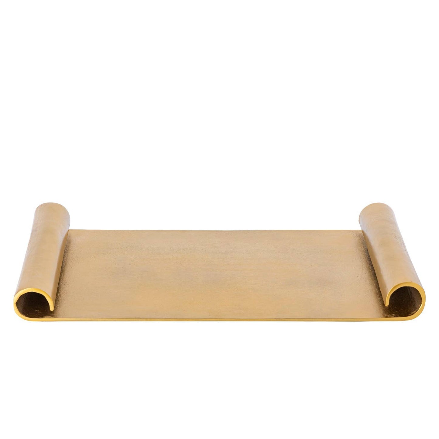 Scroll Tray Raw Brass Finish