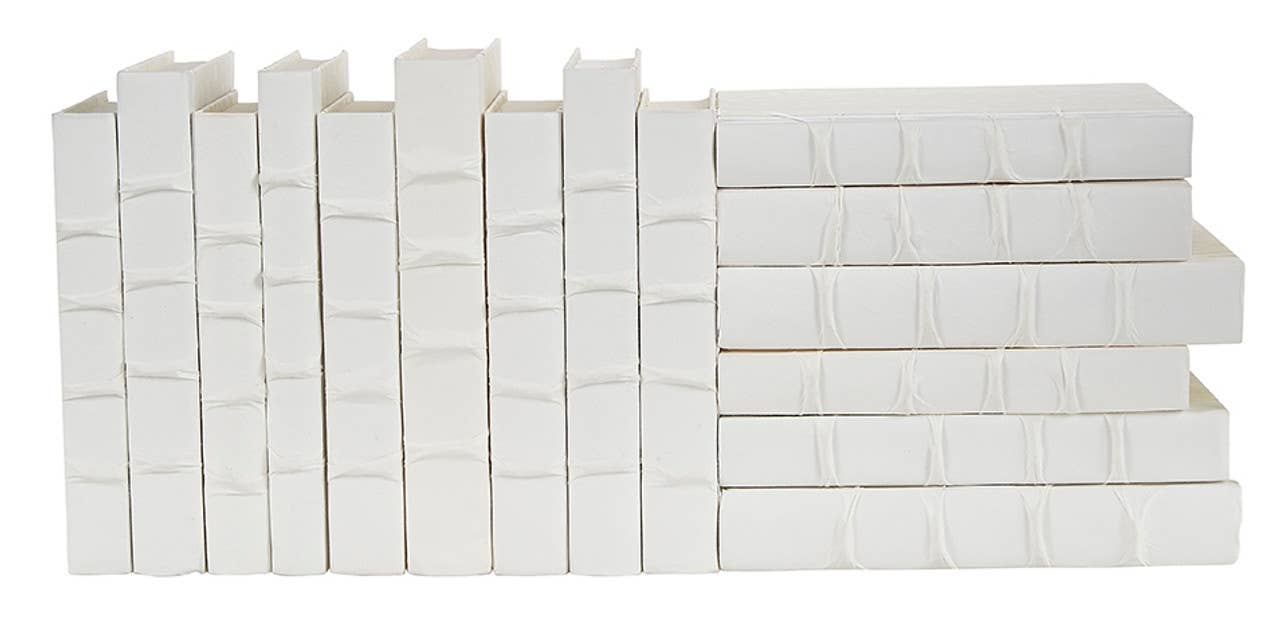 Raised Bands- White Parchment Decorative Book