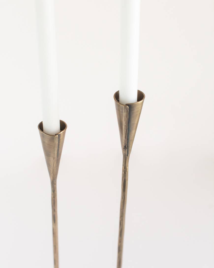 Hand-Forged Iron Candle Holders