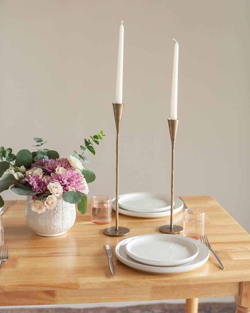 Hand-Forged Iron Candle Holders