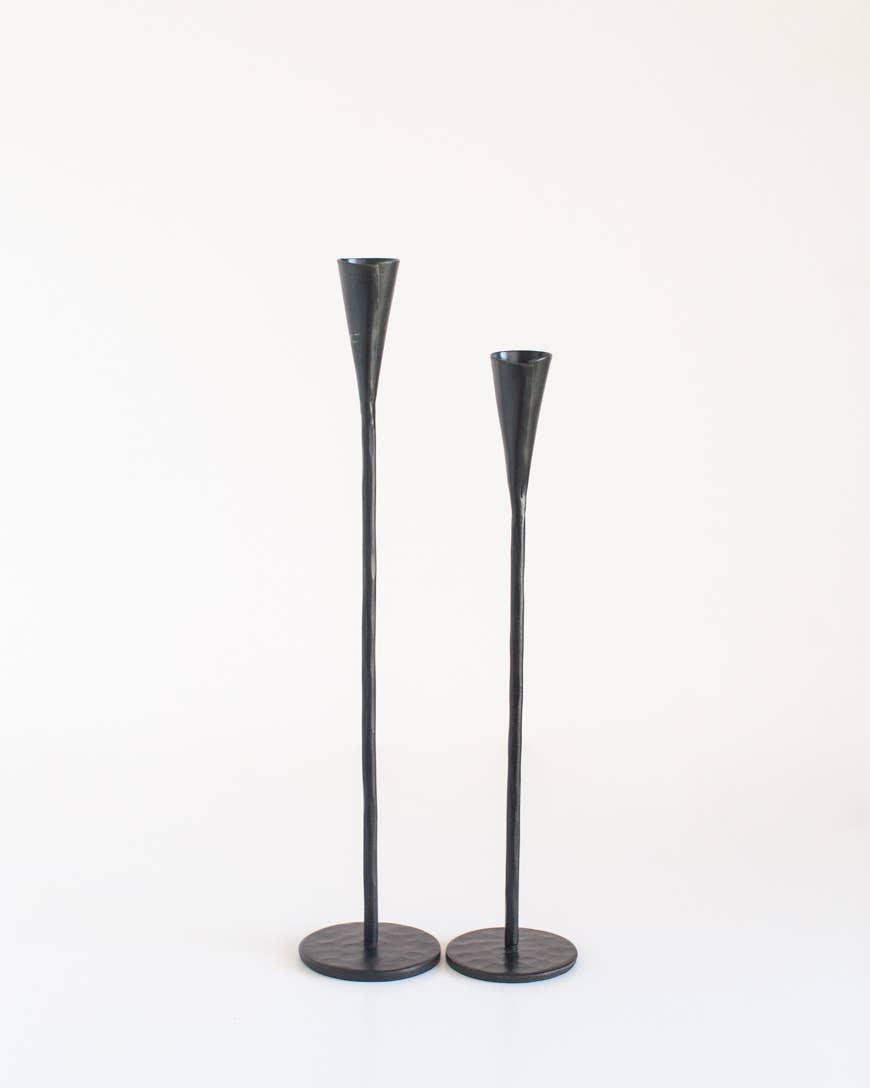 Hand-Forged Iron Candle Holders