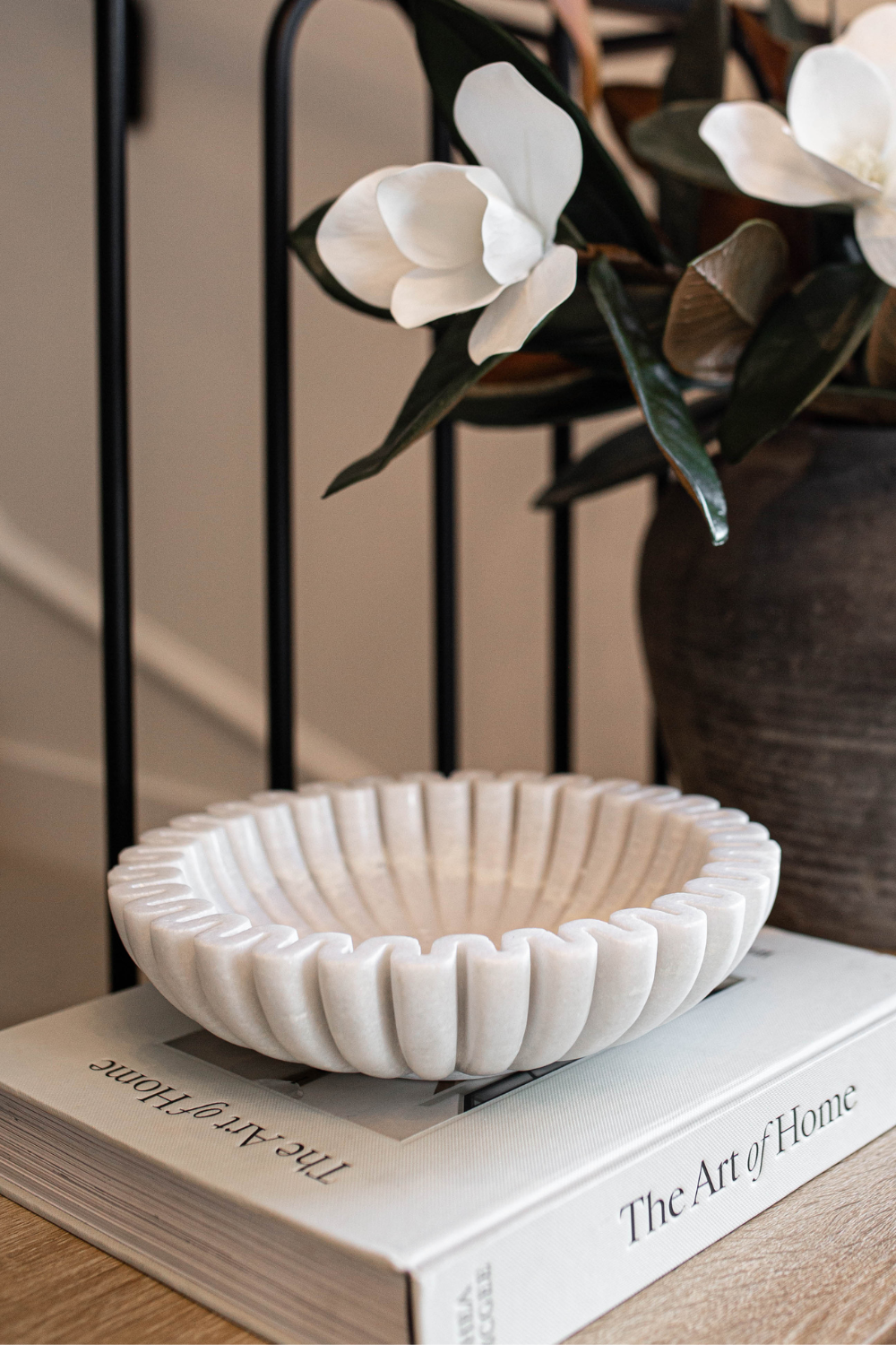 Marble Fluted Scalloped Bowls