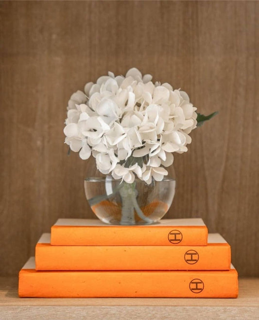 Decorative Book Stack - 3 Volume Orange
