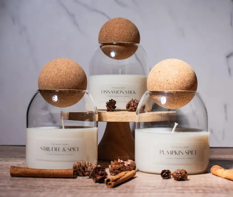 Cork Ball Jar Candle