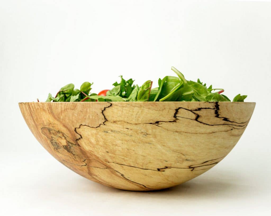 Spalted Maple Round Bowl - 10"