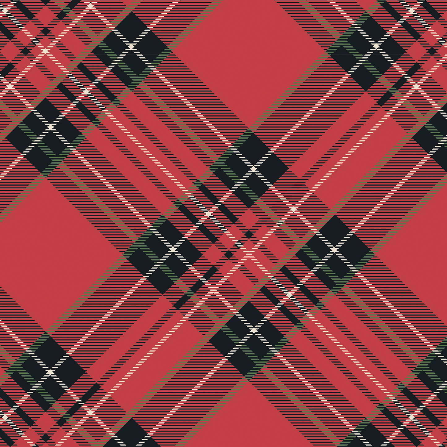 Red Plaid Cocktail Napkin - Pack of 20