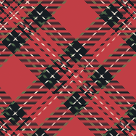Red Plaid Cocktail Napkin - Pack of 20