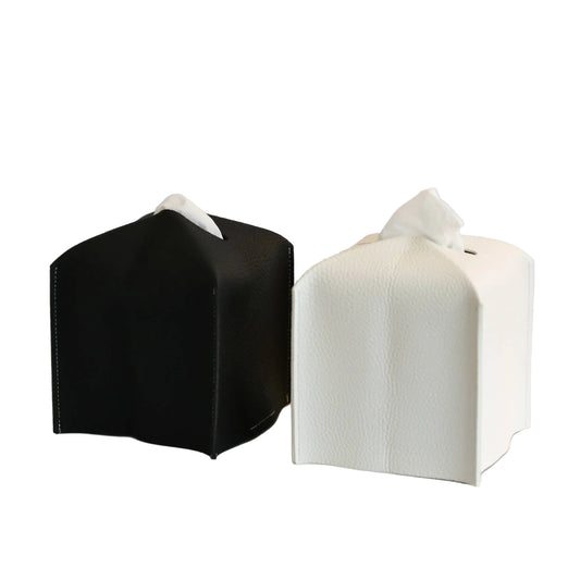Faux Leather Tissue Box Covers