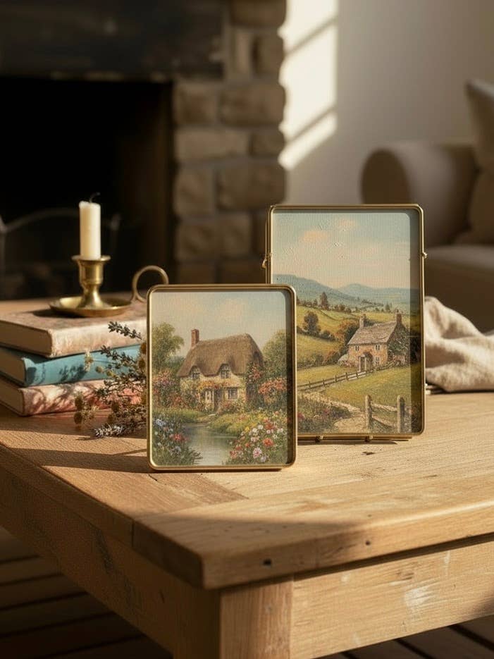 Industrial Brass Photo Frame 5x7