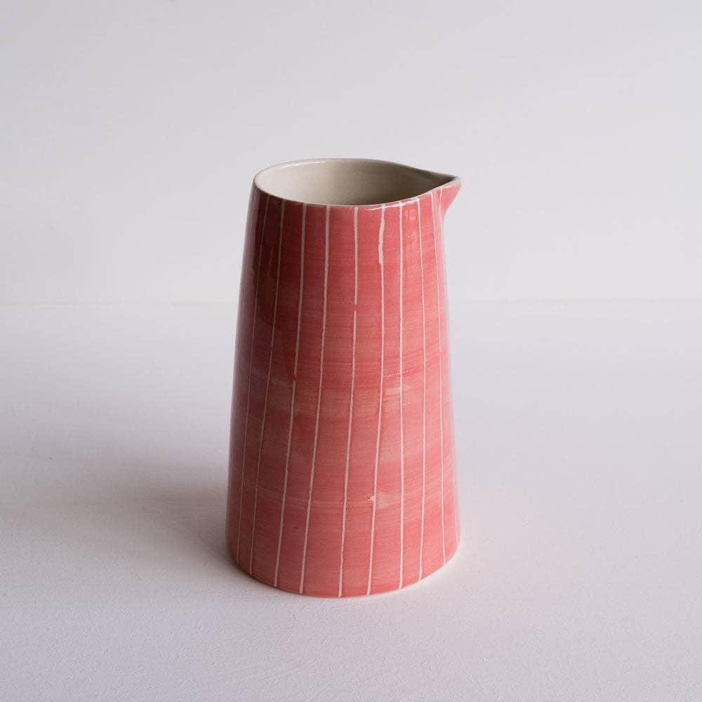 Hand-painted Striped Pitcher