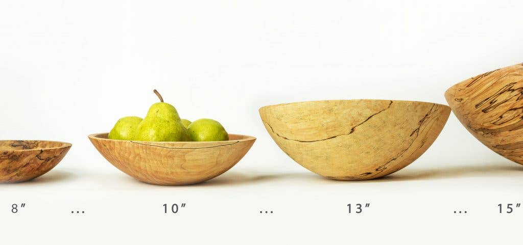 Spalted Maple Round Bowl - 10"