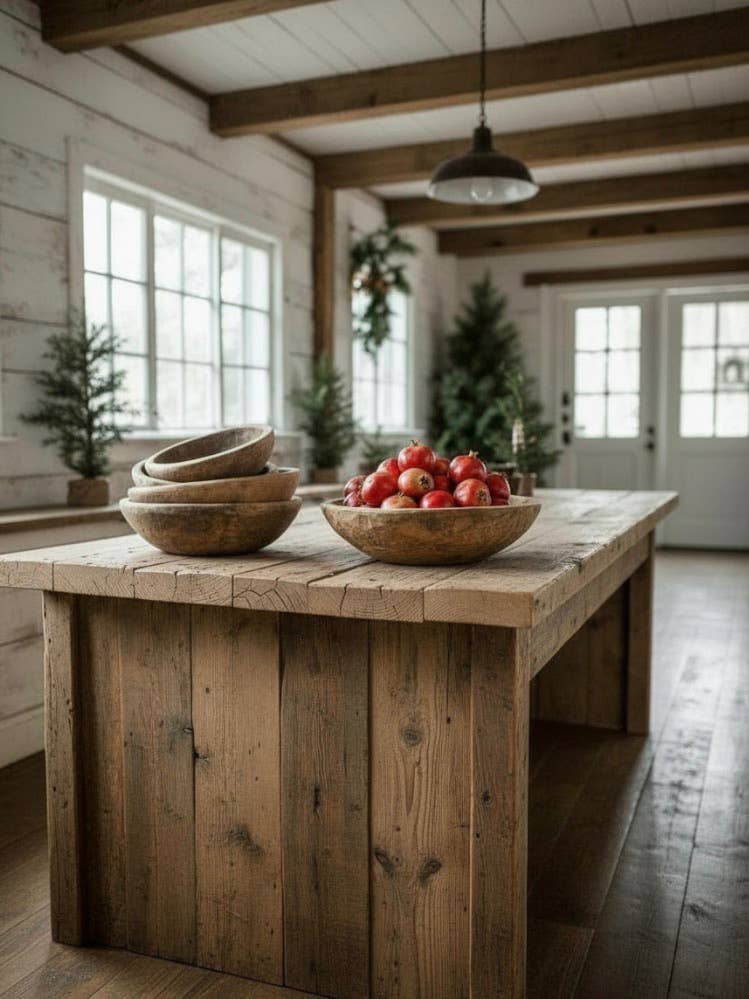 Found Dough Bowl Natural Extra Large