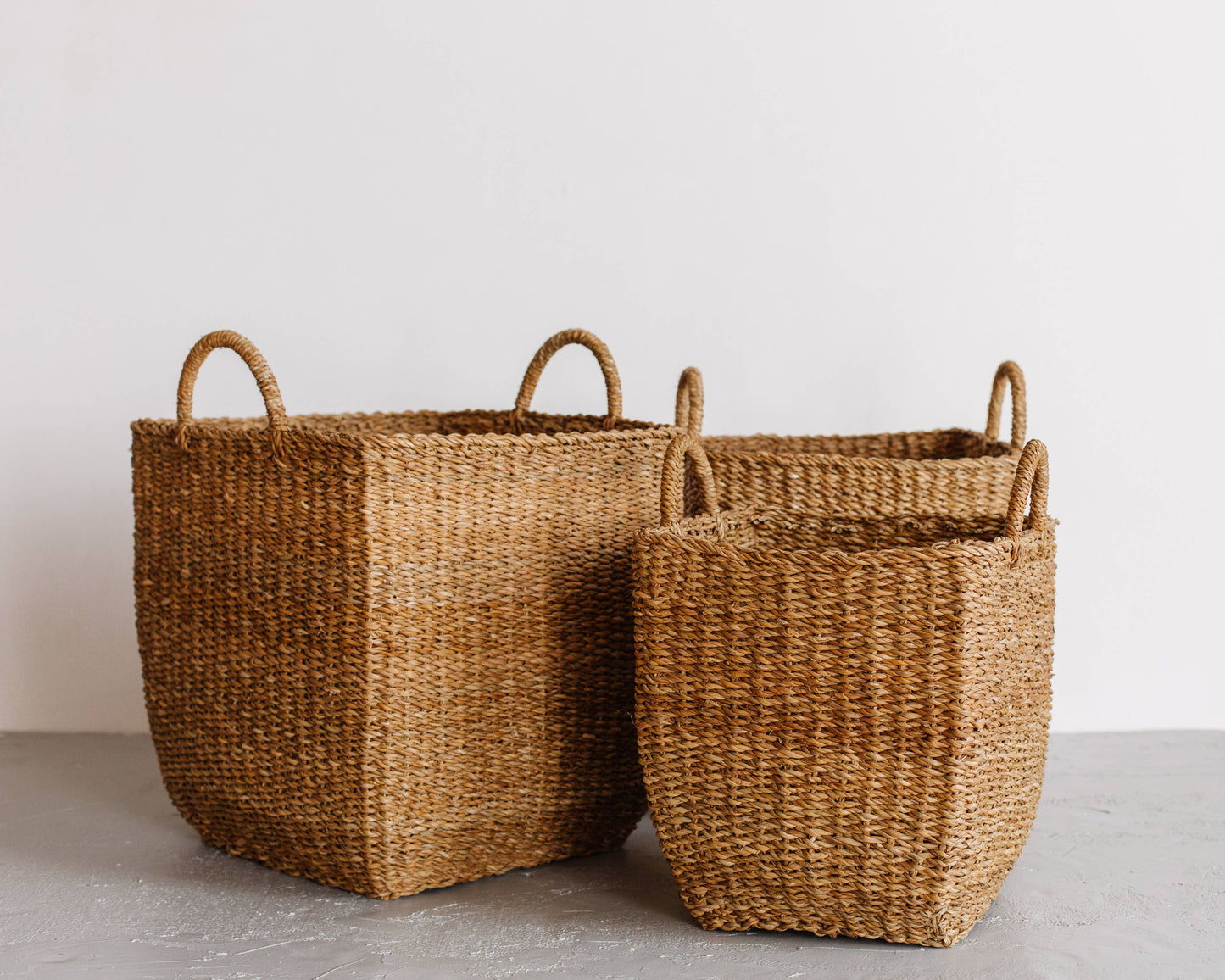 Square Handled Basket - Two Sizes